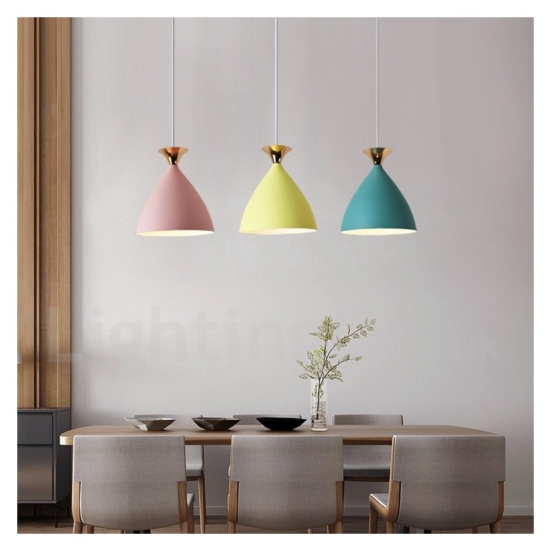 Lampada a sospensione moderna contemporanea E27 2 lampadine diametro 27 cm altezza 20 cm