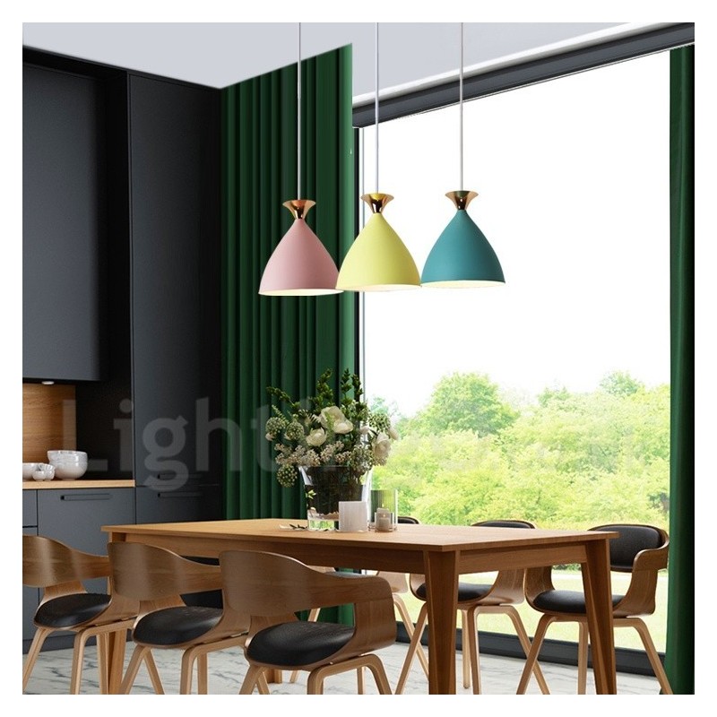 Lampada a sospensione moderna contemporanea E27 2 lampadine diametro 27 cm altezza 20 cm