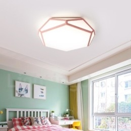 Plafoniera moderna in acciaio e acrilico, diametro 42 cm, altezza 20 cm, 2 lampadine LED