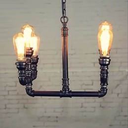 Lampadario mini retrò rustico in metallo