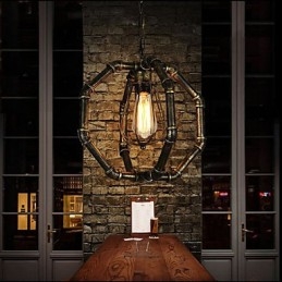 Lampadario country rustico vintage bronzo a 3 luci E26/E27