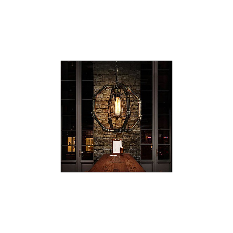 Lampadario country rustico vintage bronzo a 3 luci E26/E27