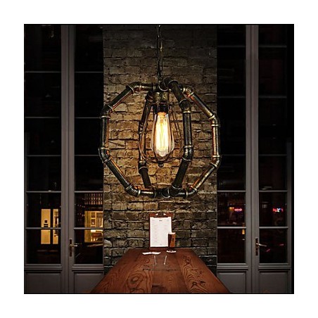 Lampadario country rustico vintage bronzo a 3 luci E26/E27