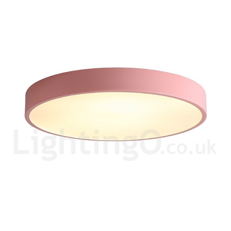 Plafoniera moderna in acciaio e acrilico multicolore Ø 40 cm H 5 cm 2 lampadine