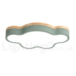 Plafoniera Macaron multicolore moderna contemporanea in acciaio e legno, altezza 7 cm
