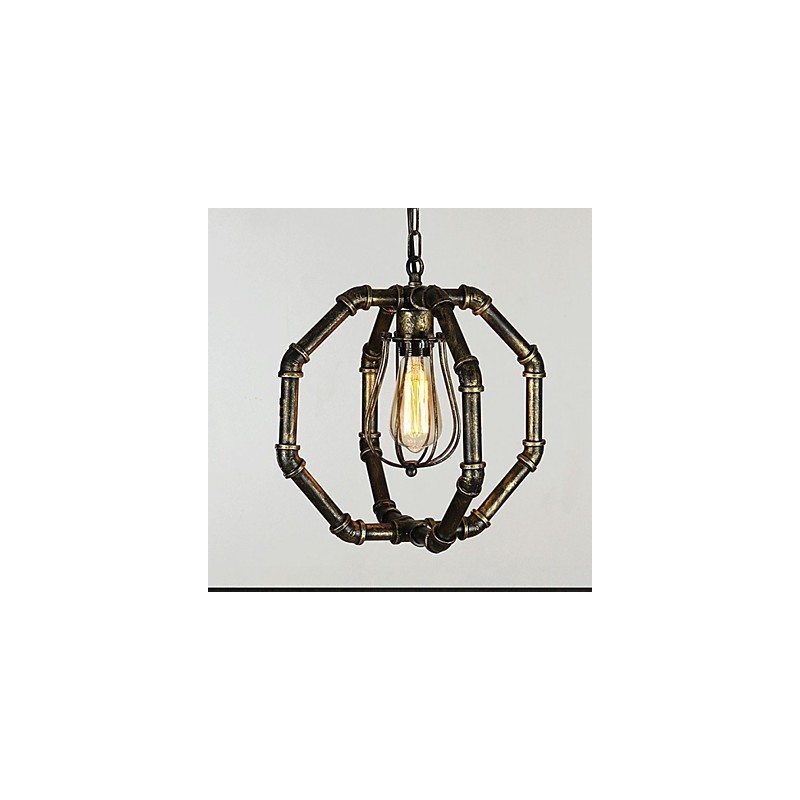 Lampadario country rustico vintage bronzo a 3 luci E26/E27
