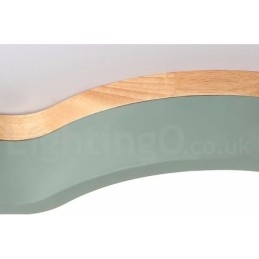 Plafoniera Macaron multicolore moderna contemporanea in acciaio e legno, altezza 7 cm