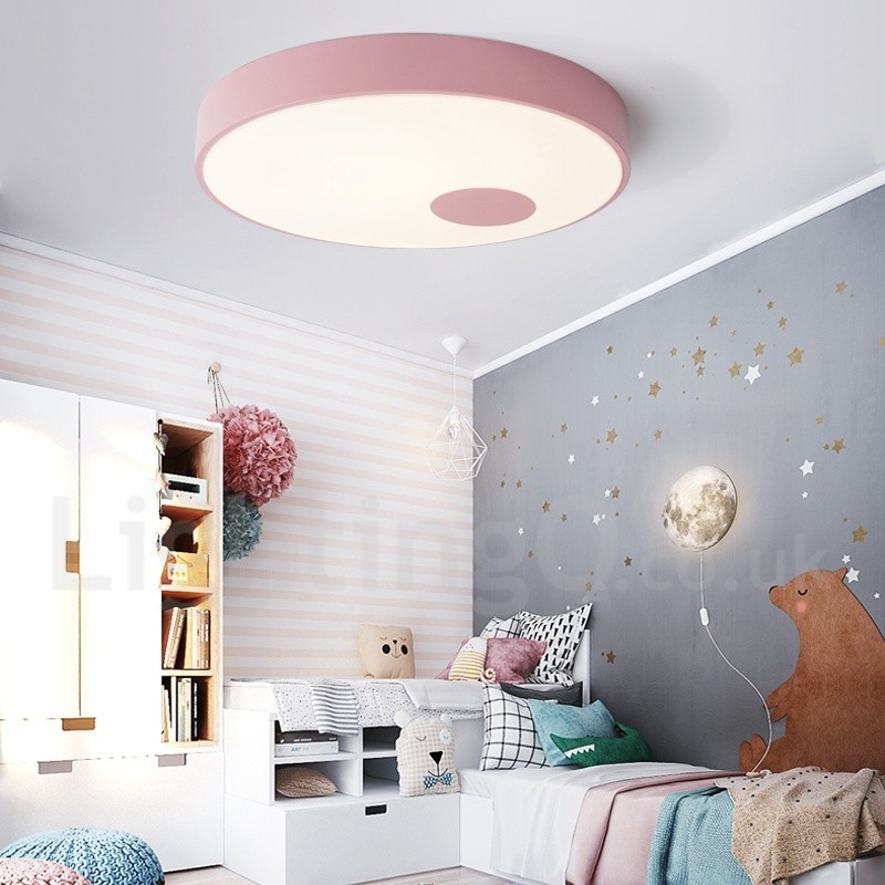 Plafoniera moderna contemporanea in acciaio e acrilico Ø 38 cm H 6 cm 2 lampadine