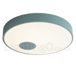 Plafoniera moderna contemporanea in acciaio e acrilico Ø 38 cm H 6 cm 2 lampadine