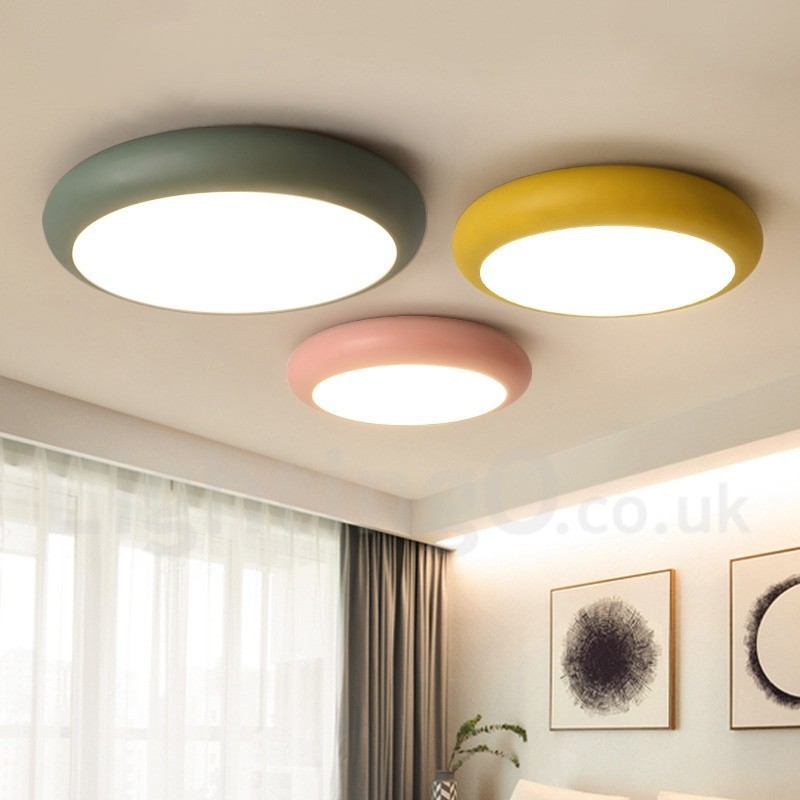 Plafoniera moderna contemporanea in acciaio e acrilico Ø 35 cm H 6 cm 2 lampadine