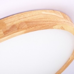 Plafoniera rotonda in legno e acrilico ultra sottile, stile nordico