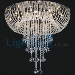 Lampadario a sospensione moderno in cristallo a goccia 60 x 60 x 76 cm LED