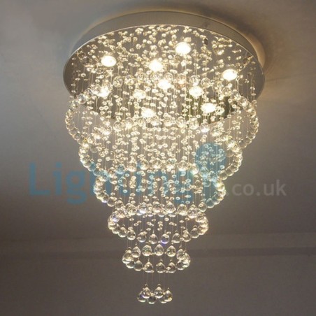 Lampadario a sospensione moderno contemporaneo in cristallo a goccia 80 x 80 x 80 cm