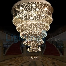 Lampadario a sospensione moderno contemporaneo in cristallo a goccia 80 x 80 x 80 cm