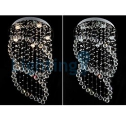 Lampadario a sospensione moderno in cristallo a goccia 50x50x80 cm, 5 LED