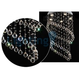 Lampadario a sospensione moderno in cristallo a goccia 50x50x80 cm, 5 LED