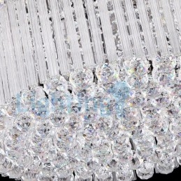 Lampadario a sospensione moderno con gocce di cristallo 100x100x42 cm 15 LED