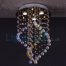 Lampadario moderno a sospensione in cristallo a goccia 40x40x70 cm, 3 LED