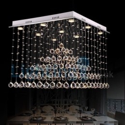 Lampadario a sospensione moderno in cristallo a goccia, 9 LED, 60×60×50 cm