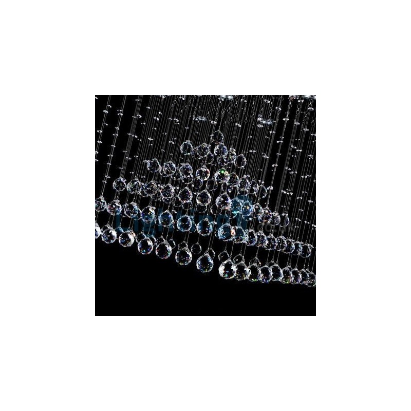 Lampadario a sospensione moderno in cristallo a goccia, 9 LED, 60×60×50 cm