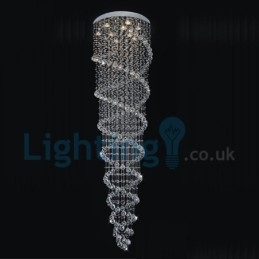 Lampadario a sospensione moderno in cristallo a goccia 9 luci LED 60 x 60 x 200 cm