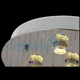 Lampadario a sospensione moderno in cristallo a goccia, 3 luci LED, 40x40x80 cm
