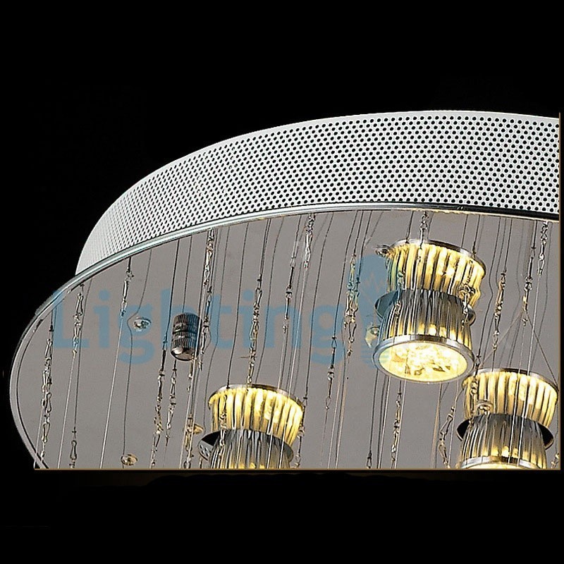 Lampadario a sospensione moderno in cristallo a goccia, 3 luci LED, 40x40x80 cm