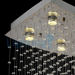 Lampadario a sospensione moderno in cristallo a goccia 80 x 45 x 60 cm 8 LED