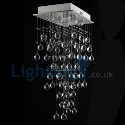 Lampadario a sospensione in cristallo a goccia moderno 50 x 30 x 80 cm 6 luci LED