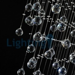 Lampadario a sospensione in cristallo a goccia moderno 50 x 30 x 80 cm 6 luci LED