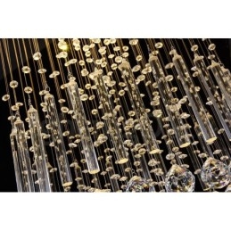 Lampadario a sospensione moderno in cristallo a goccia 50x50x100 cm 9 LED