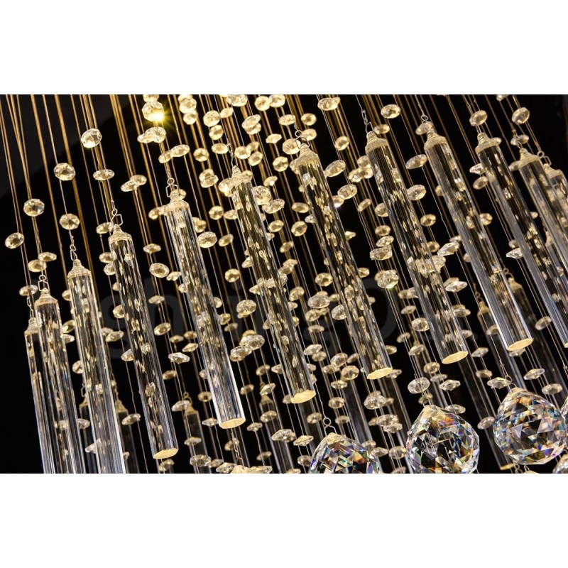 Lampadario a sospensione moderno in cristallo a goccia 50x50x100 cm 9 LED