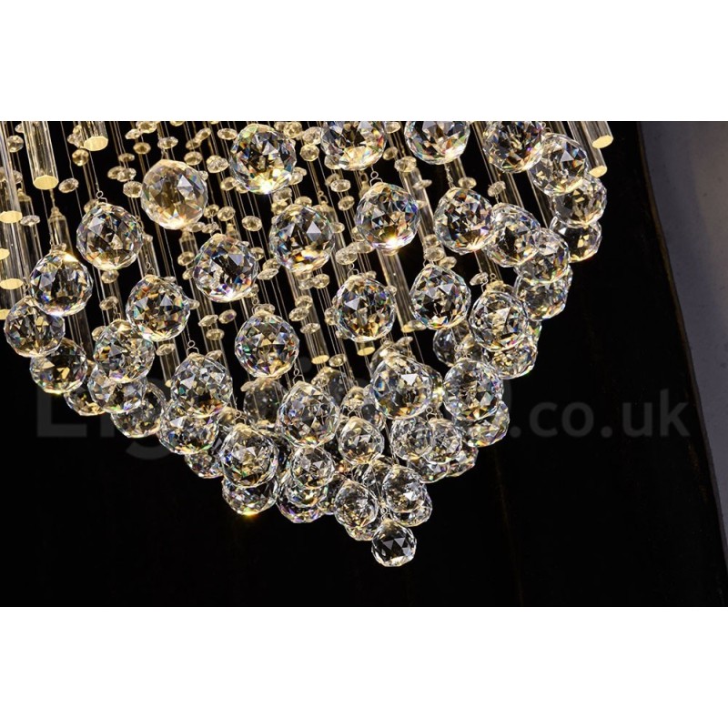 Lampadario a sospensione moderno in cristallo a goccia 50x50x100 cm 9 LED