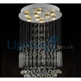 Lampadario a sospensione moderno in cristallo a goccia 50x50x100 cm 9 LED