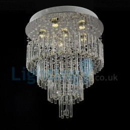 Lampadario a sospensione moderno in cristallo a goccia 6 LED 60x60x70 cm