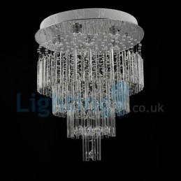 Lampadario a sospensione moderno in cristallo a goccia 6 LED 60x60x70 cm