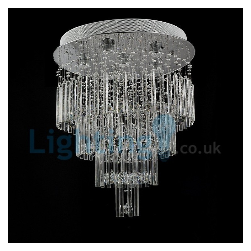 Lampadario a sospensione moderno in cristallo a goccia 6 LED 60x60x70 cm