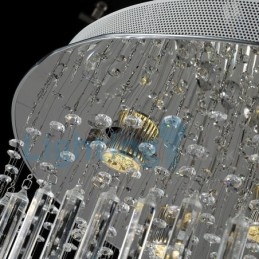 Lampadario a sospensione moderno in cristallo a goccia 6 LED 60x60x70 cm