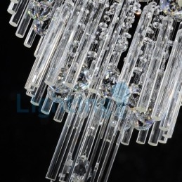 Lampadario a sospensione moderno in cristallo a goccia 6 LED 60x60x70 cm