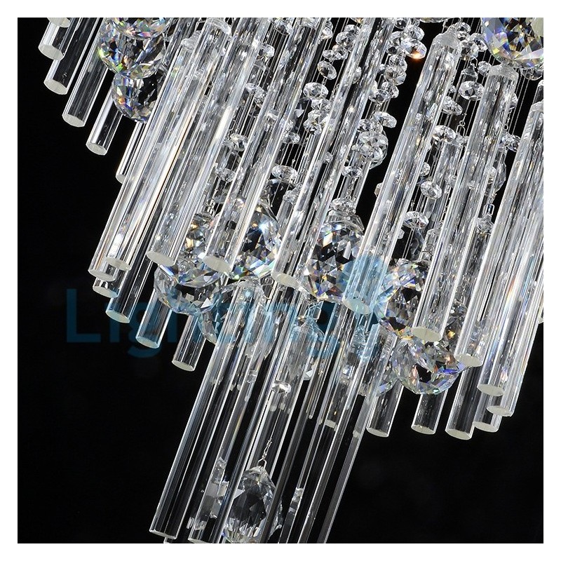 Lampadario a sospensione moderno in cristallo a goccia 6 LED 60x60x70 cm