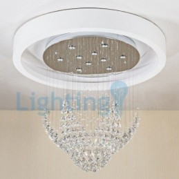 Lampadario a sospensione moderno in cristallo a goccia, 10 luci LED, 70x70x90 cm