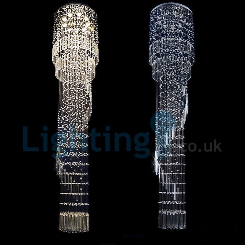 Lampadario a sospensione moderno in cristallo a goccia 60x60x250 cm 9 LED