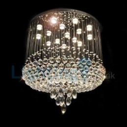 Lampadario a sospensione moderno in cristallo a goccia 100x100x100 cm 15 luci LED