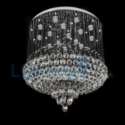 Lampadario a sospensione moderno in cristallo a goccia 100x100x100 cm 15 luci LED