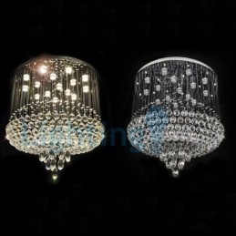 Lampadario a sospensione moderno in cristallo a goccia 100x100x100 cm 15 luci LED