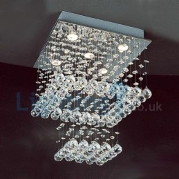 Lampadario a sospensione moderno in cristallo a goccia 50 x 50 x 60 cm 5 LED