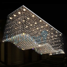 Lampadario a sospensione moderno in cristallo a goccia