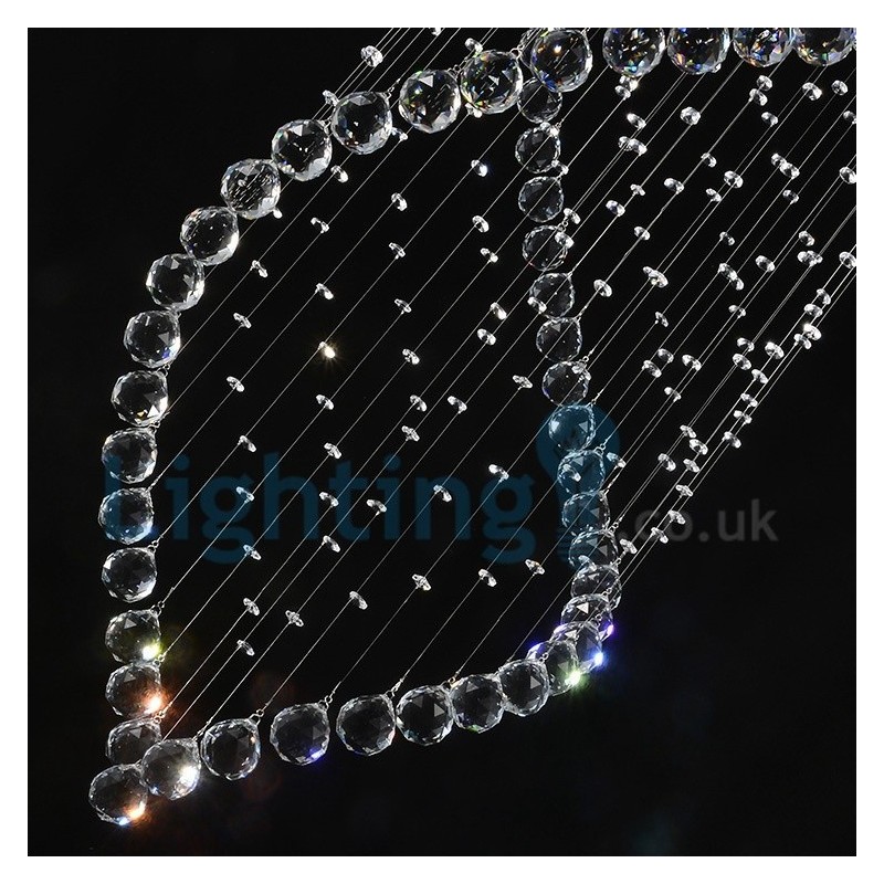 Lampadario a sospensione moderno con cristalli a goccia 50x50x150 cm 6 LED
