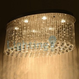 Lampadario a sospensione moderno in cristallo a goccia, 6 luci LED, 80 x 40 x 40 cm