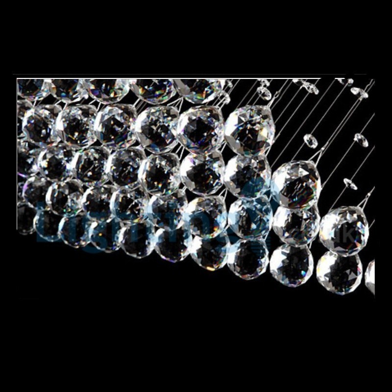 Lampadario a sospensione moderno in cristallo a goccia 55 x 20 x 100 cm, 3 LED